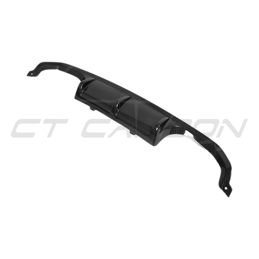 BMW F82 M4 coupe 2014-2020 CT Carbon full carbon fibre kit, V2, including front splitter, side skirts, and rear diffuser.