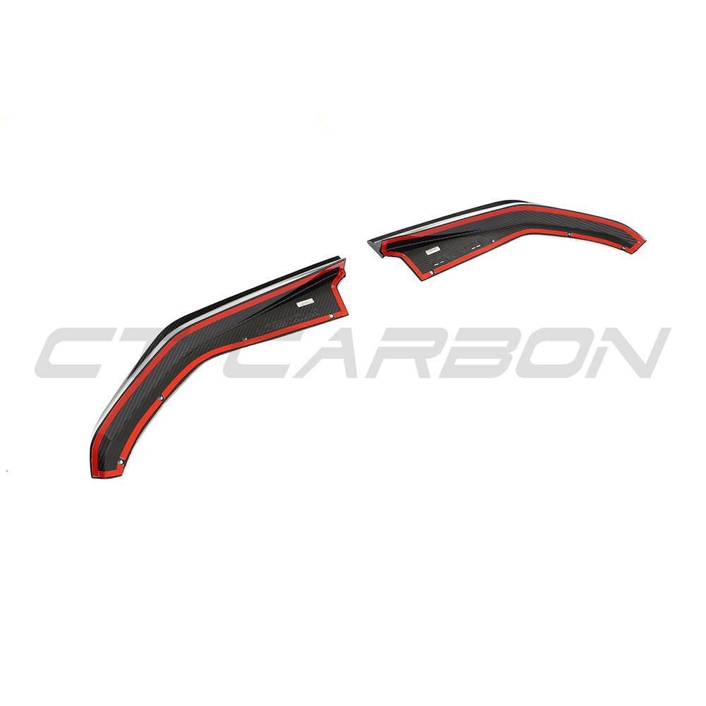 BMW M4 G82 G83 carbon fibre rear corner extensions by CT Design, sleek automotive accessories for enhanced rear styling.
