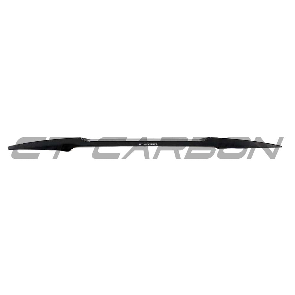 BMW M4 F33 F83 convertible spoiler in gloss black by CT Carbon, showcasing its sleek aerodynamic design.