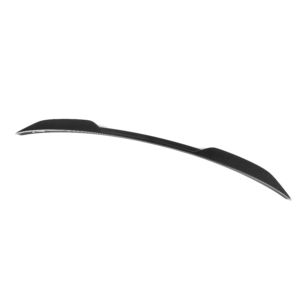 BMW M4 G82 and G22 carbon fiber spoiler by CT Carbon, V6 pre-preg design, sleek aerodynamic accessory for sporty look.