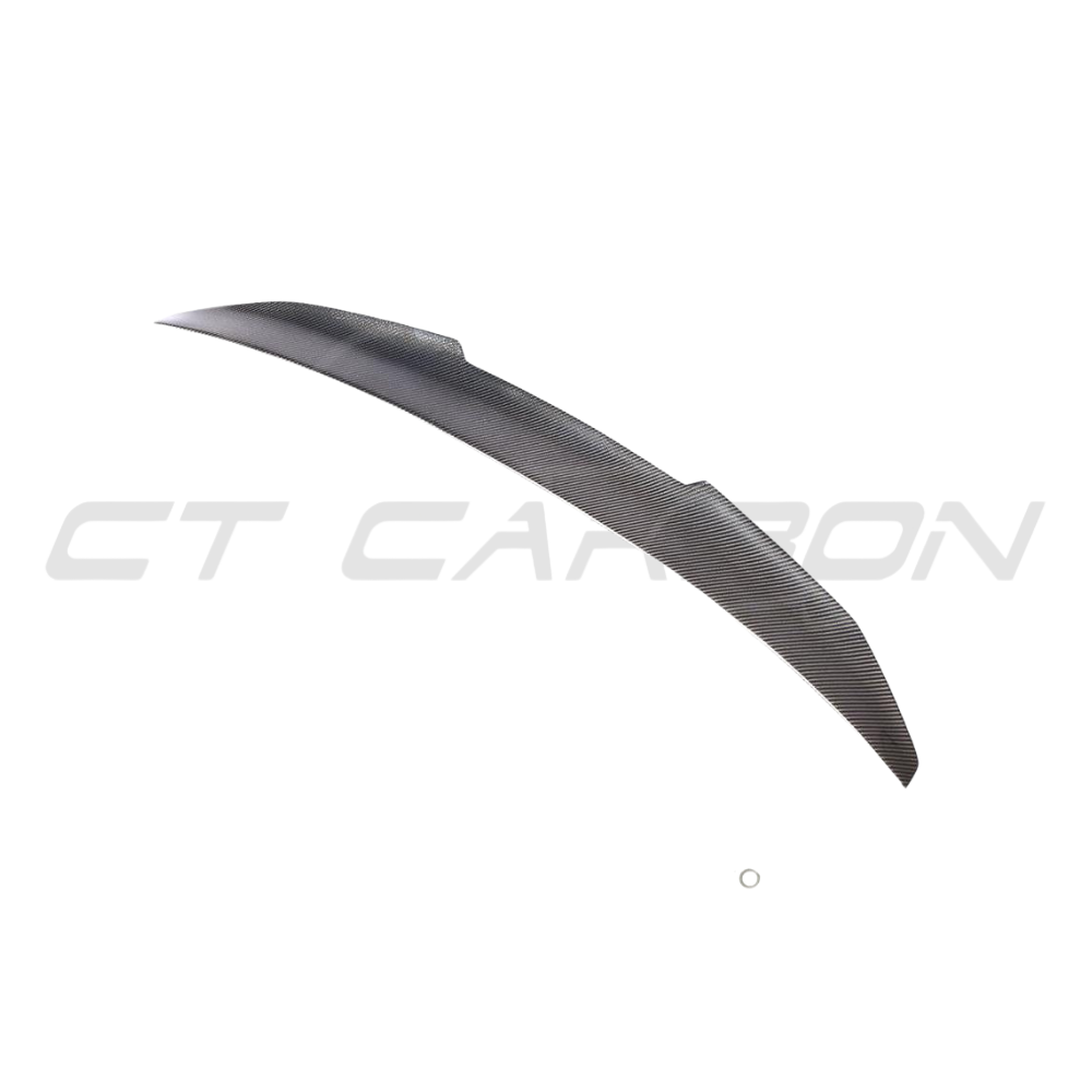 BMW G30 5 Series carbon fibre kit by CT Carbon, featuring a sleek carbon fibre spoiler ducktail for sporty style.