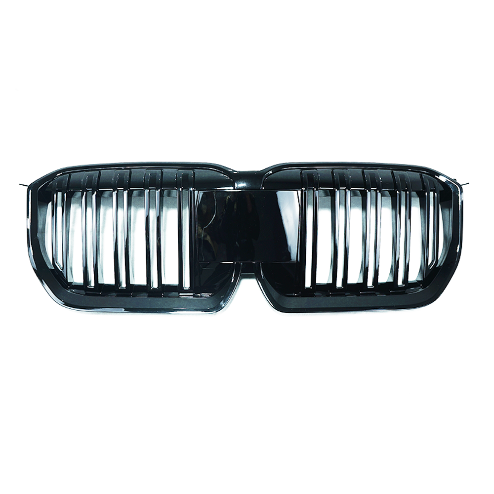 BMW U11 X1 2023 CT Carbon gloss black double slat grille showing the sleek front design and grille details.
