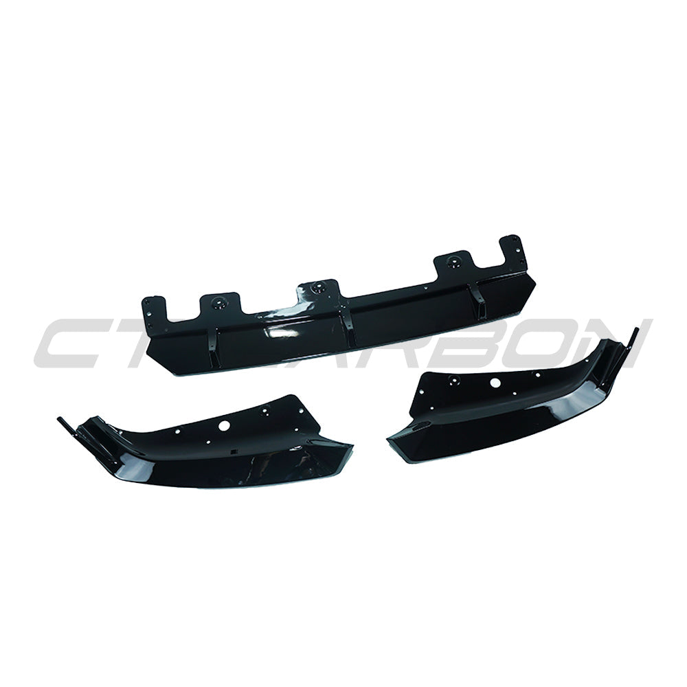 BMW U11 X1 2023 CT Carbon gloss black splitter V1, aerodynamic front splitter for enhanced vehicle style and performance.
