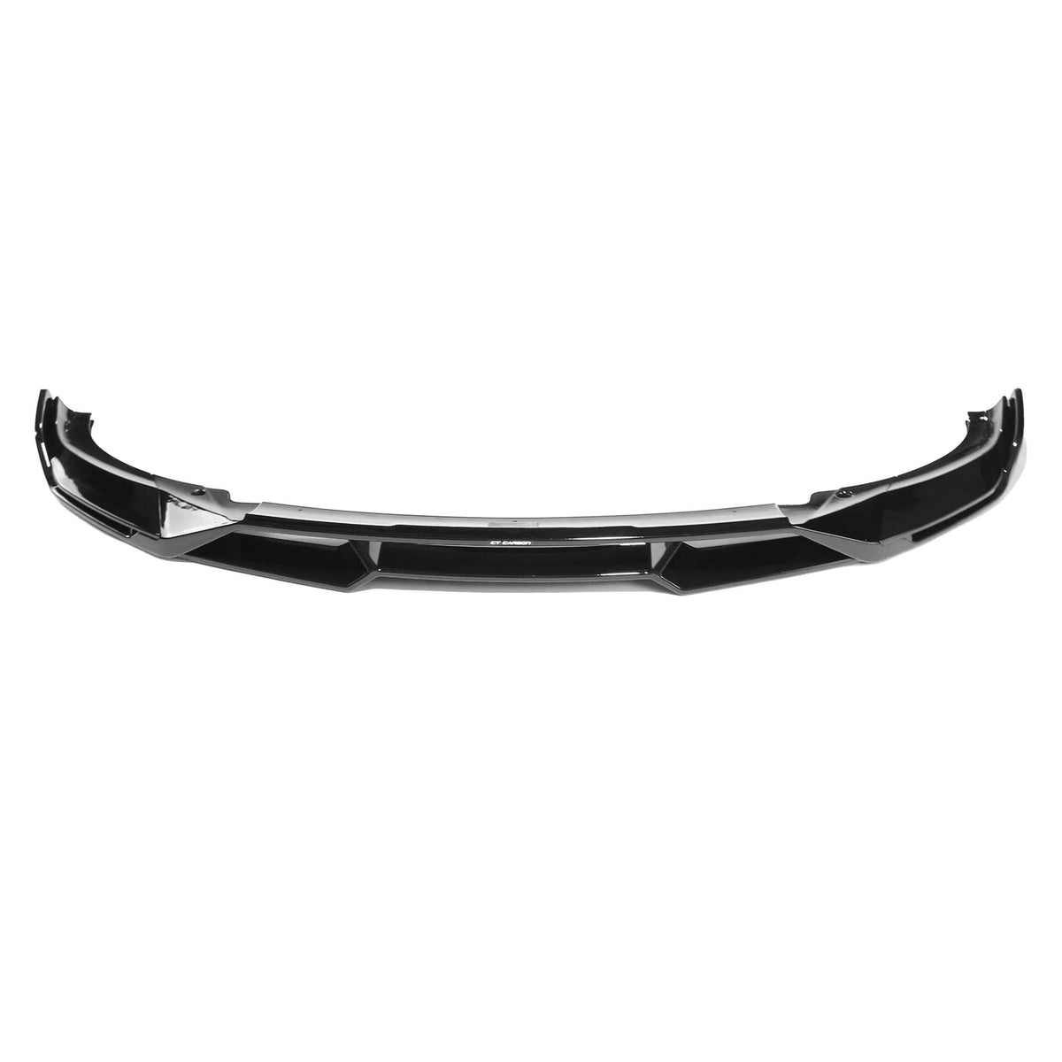 BMW X3 G01 and iX3 G08 LCI 2022-2024 CT Carbon gloss black splitter installed on the front bumper.