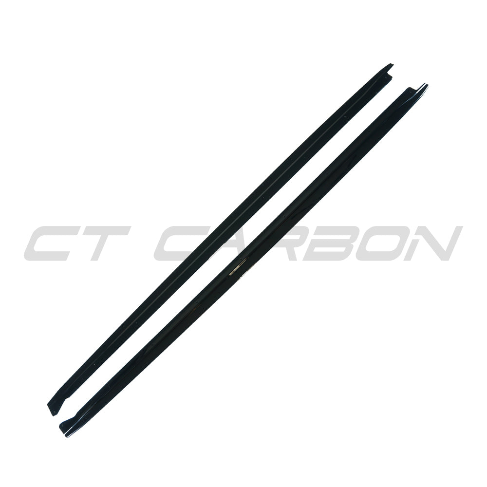 BMW X5 2014-2018 F15 GLOSS BLACK full-length side skirts by CT Carbon, shown installed on the vehicle.