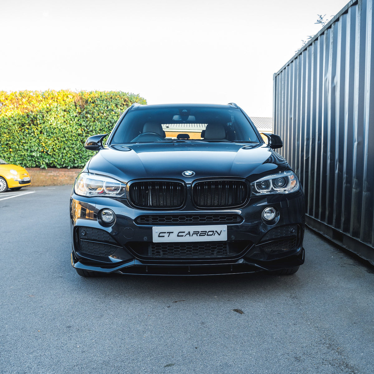 BMW F15 X5 full gloss black kit by CT Carbon, including exterior parts for 2014-2018 models, in a sleek, shiny finish.