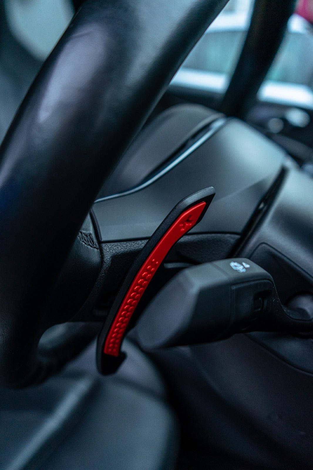 BMW and MINI Fxx Gxx carbon fiber shifter paddles by CT Carbon, sleek automotive accessories for enhanced driving style.
