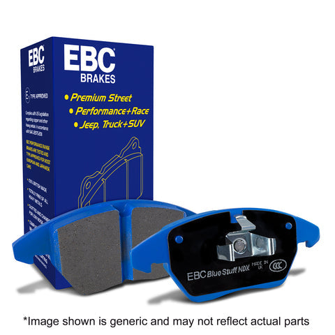 EBC Bluestuff NDX front brake pad set for BMW 1 Series, 2 Series, M135 X-Drive F40, M235i X-Drive F44, in a large box