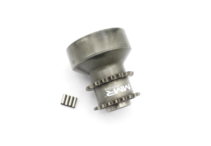 MMX Performance CRANK HUB 4-PINNED single-piece upgrade for BMW S55 and N55 engine parts, showing the metal crank hub component.
