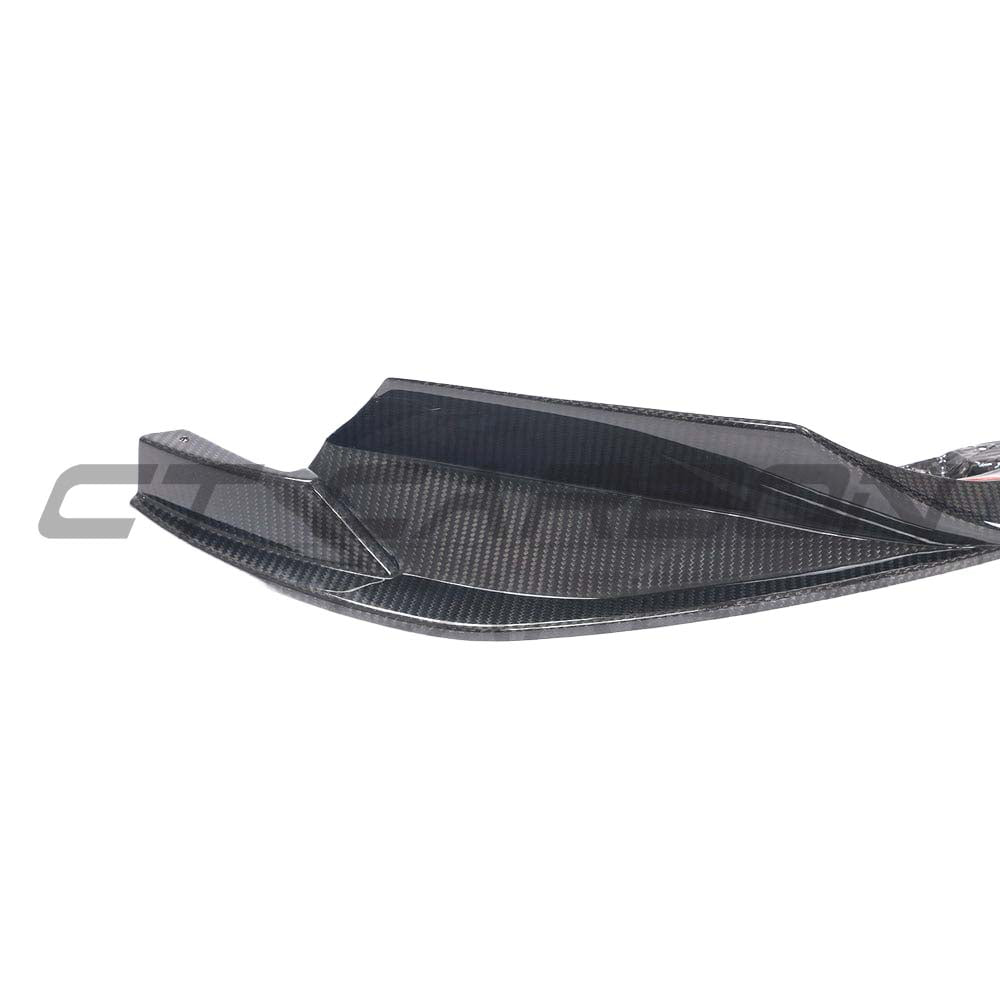 BMW G80 M3 full carbon fiber kit by CT Carbon, showcasing lightweight, glossy carbon fiber panels on the car.