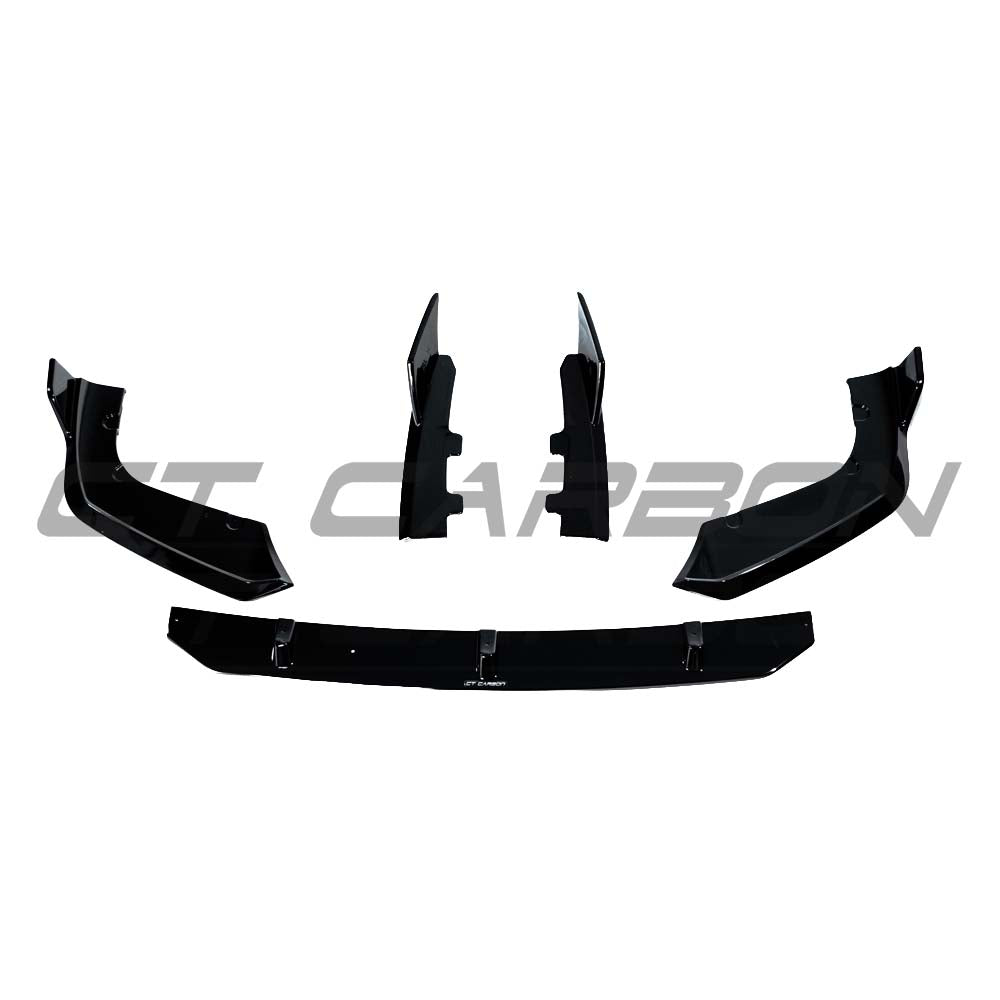 Gloss black body kit for BMW X5M F95 2019-2022 from CT Carbon, includes front and rear accents with a sleek finish.
