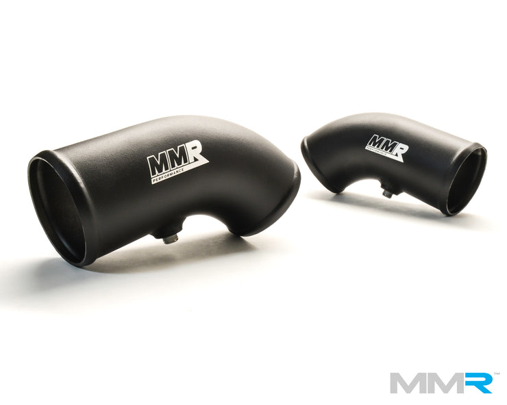 MMX Performance BMW S63 F1x M5 M6 chargepipe set, high-performance turbocharger upgrade with durable metal construction.