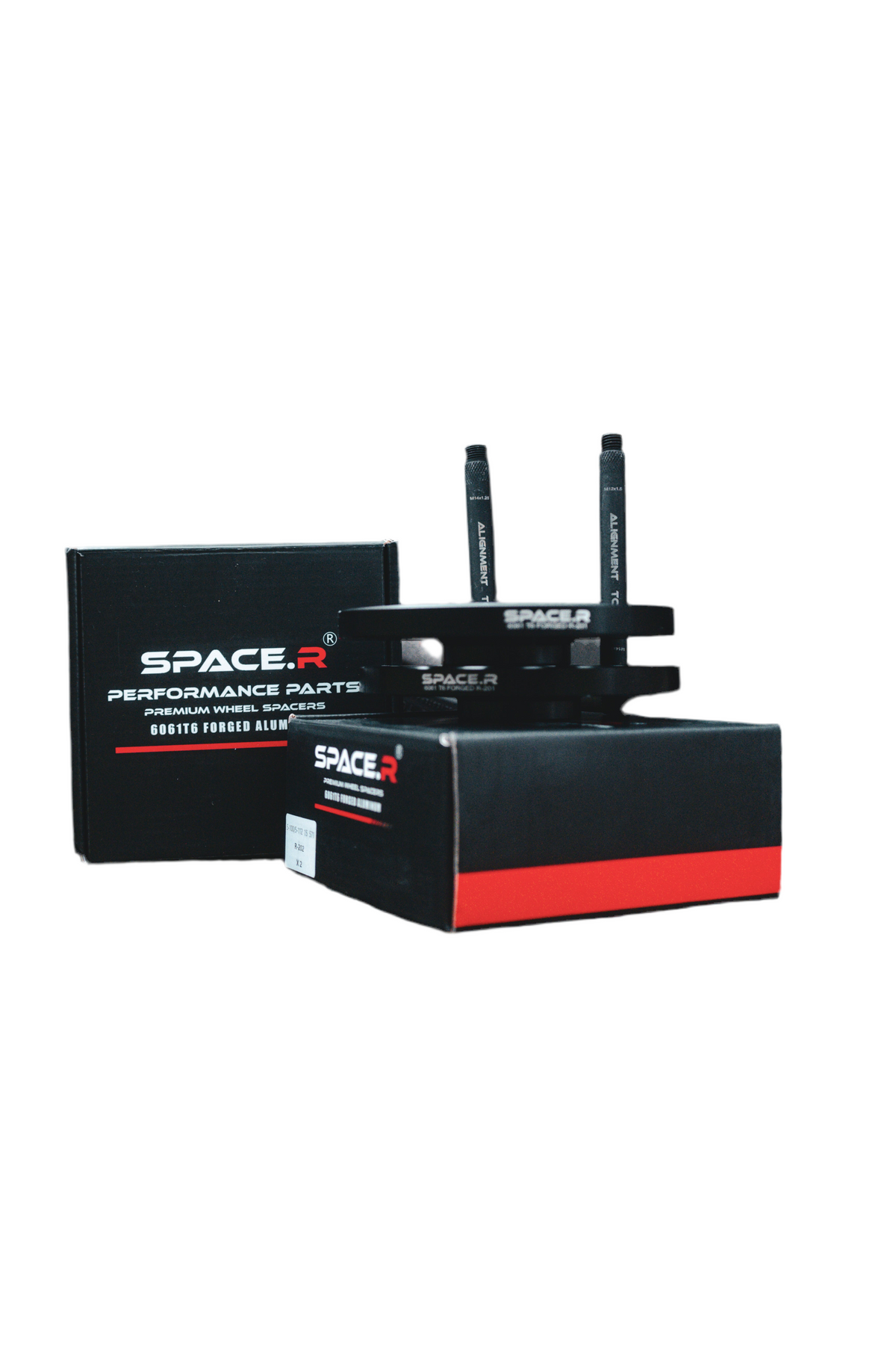 Space R Bimecc wheel spacer kit for VW Scirocco, Golf, GTI, GTD, Golf R MK5 & MK6 5x112 wheels on car.