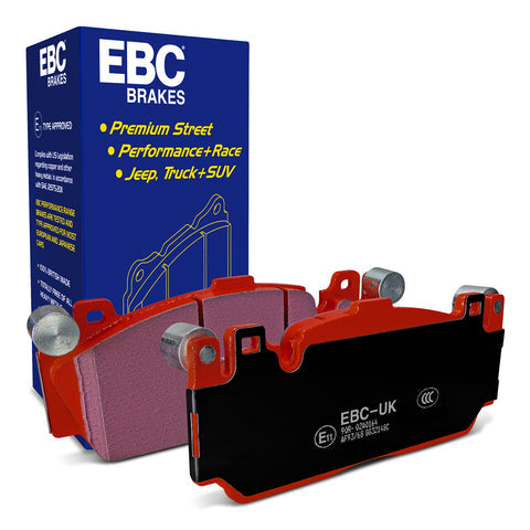 EBC Front Redstuff Brake Pads DP32148C pair for BMW M2 F87, M5 F10, M6 F12, F13 callipers, shown in a box.