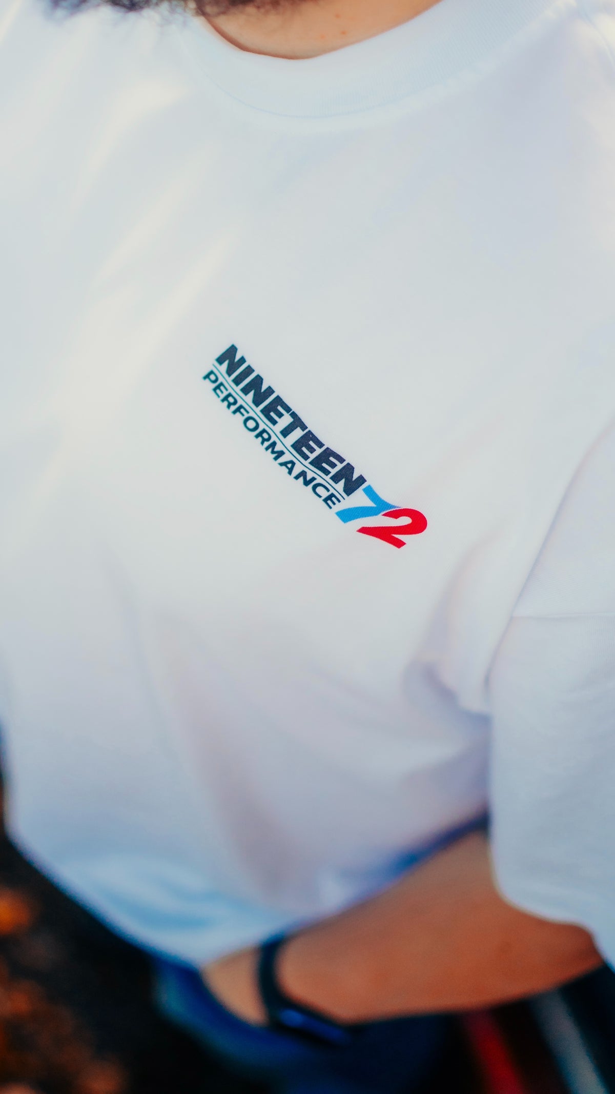 Nineteen72 Performance Track Day T-Shirt in black with logo print, casual fit, short sleeves, made from comfortable cotton fabric.