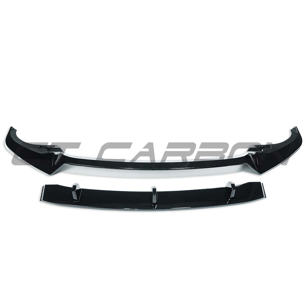 BMW G07 X7 2018-2022 CT Carbon gloss black front splitter, aerodynamic automotive accessory for SUV styling.