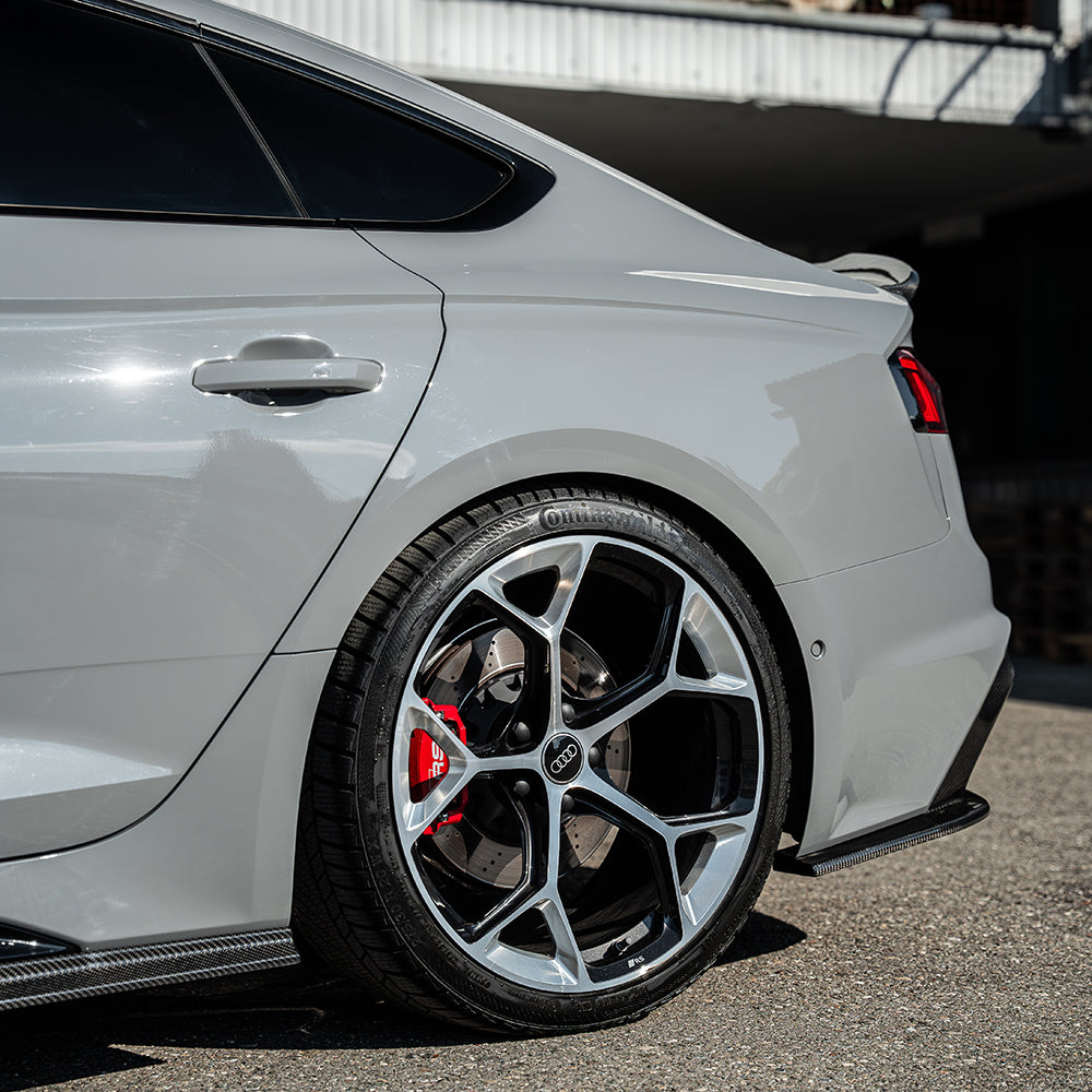 Full view of a 2020-2024 Audi RS5 B9.5 Sportback carbon fiber kit by CT Carbon, showcasing the sleek, lightweight exterior enhancements.