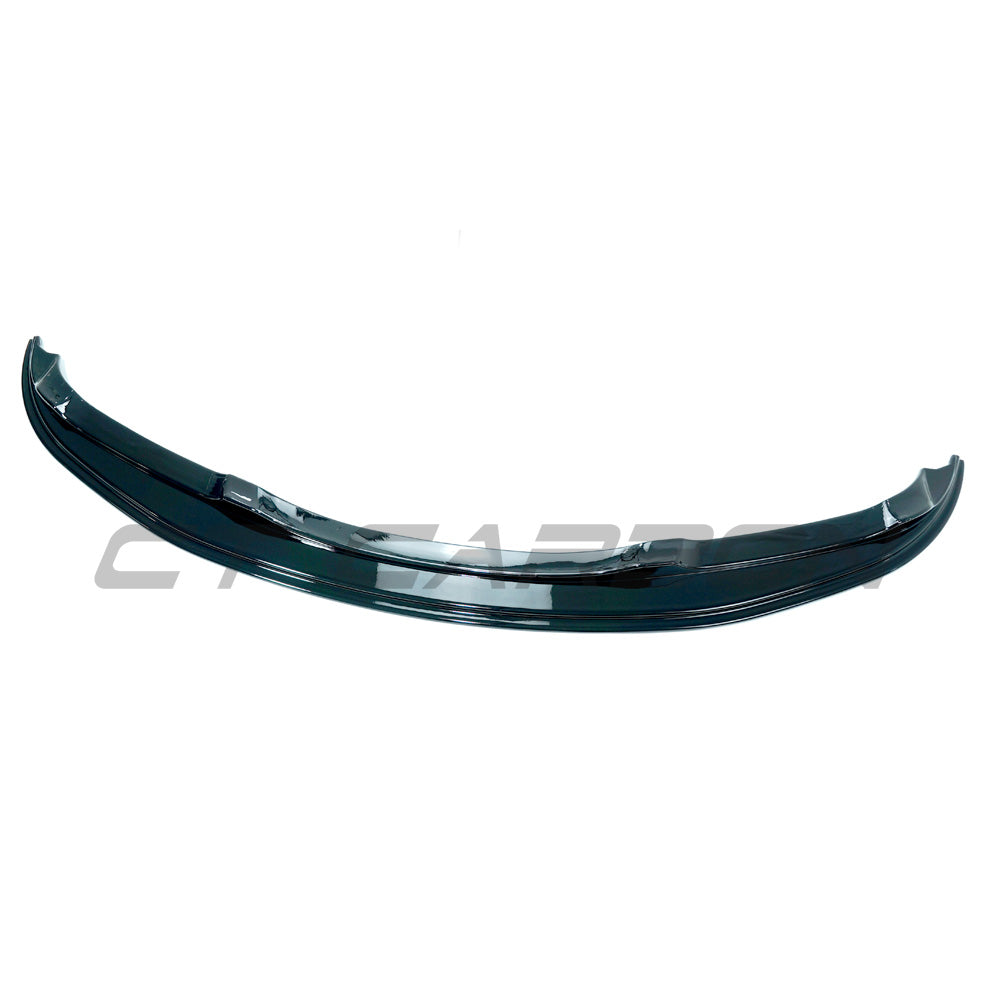 BMW E90/E91 3 Series M-Sport gloss black front splitter for V6 models, designed for BMW 2005-2009, by CT Carbon.