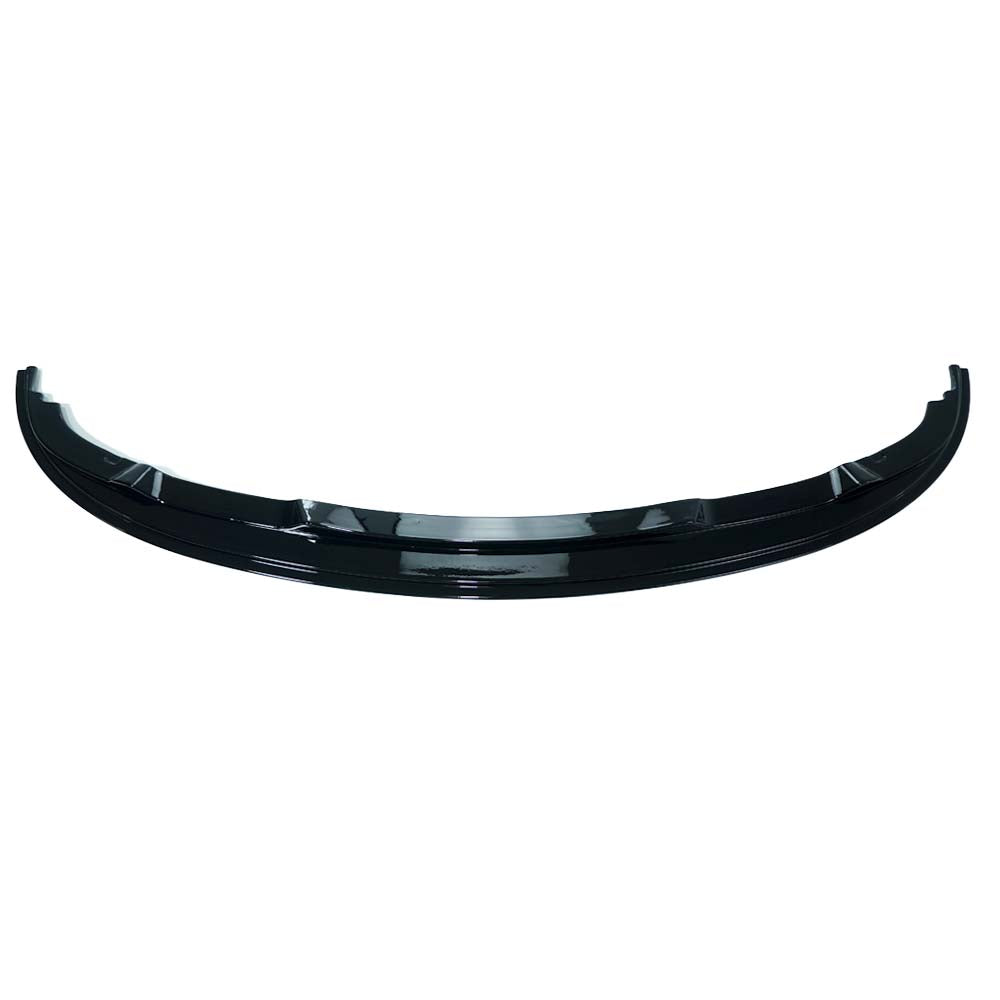 BMW E90/E92 3 Series 2009-2011 pre-LCI gloss black splitter by CT Carbon, shown attached to the front bumper.