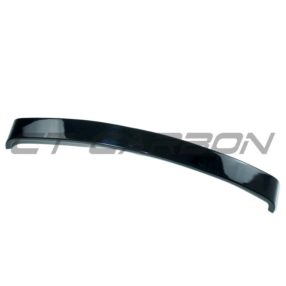 BMW G42 2 Series 2021+ CT Carbon gloss black roof spoiler on car, close-up view of sleek aerodynamic design.