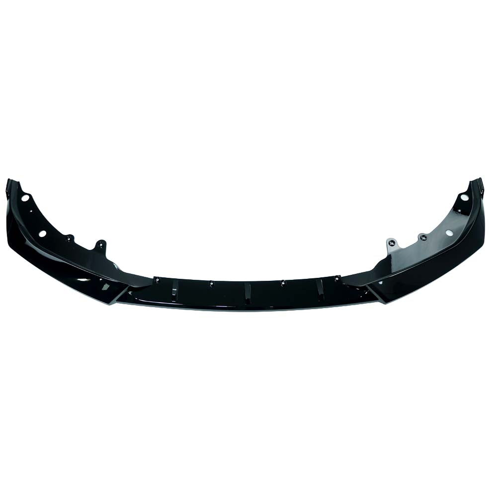 BMW G82 G22 M4 3-piece splitter by CT Carbon in gloss black, shown installed on the front of the 2021+ 4 Series.