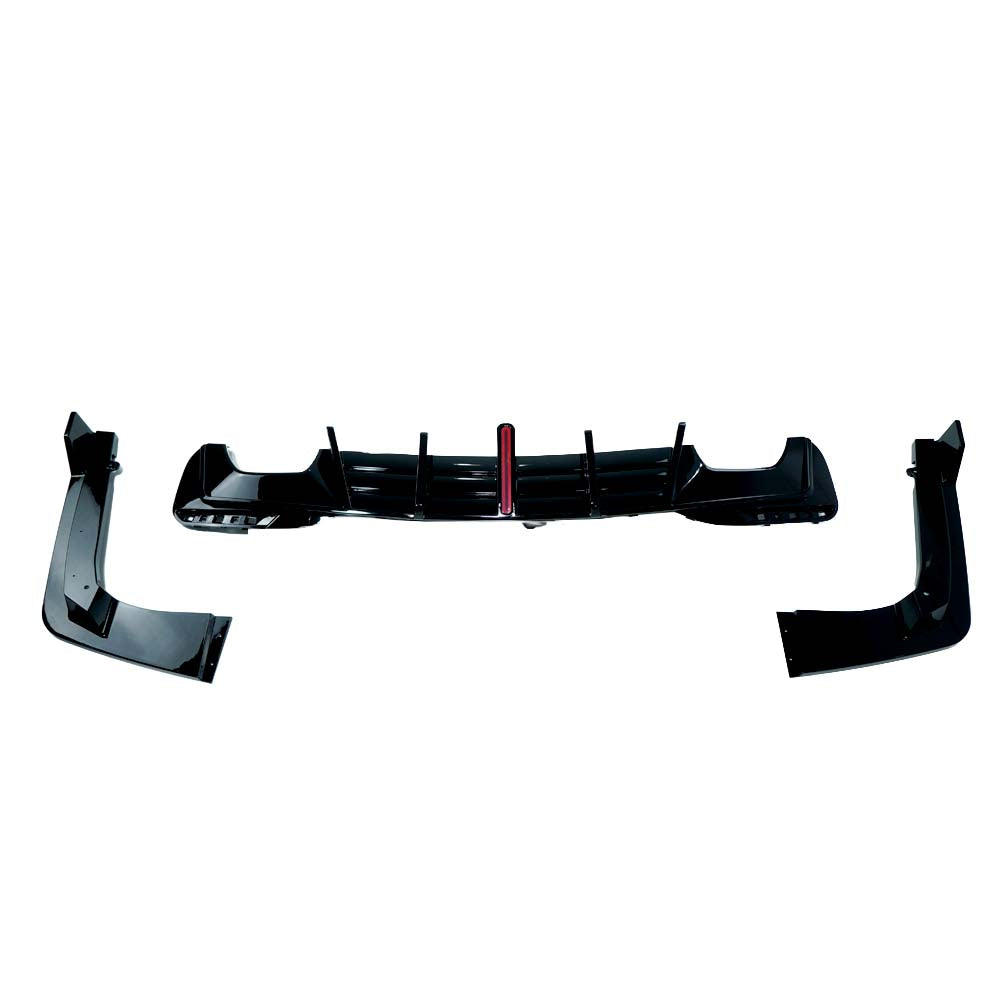 BMW G30 5 Series 2018-2023 CT Carbon gloss black LED diffuser front view with sleek finish and detailed design