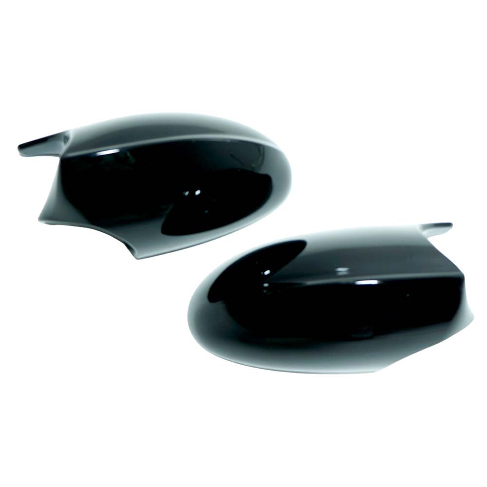 BMW 1 and 3 Series E82/E83/E87/E88/E90/E91/E92/E93 2011-2013 LCI gloss black mirror cap replacements by CT Carbon.