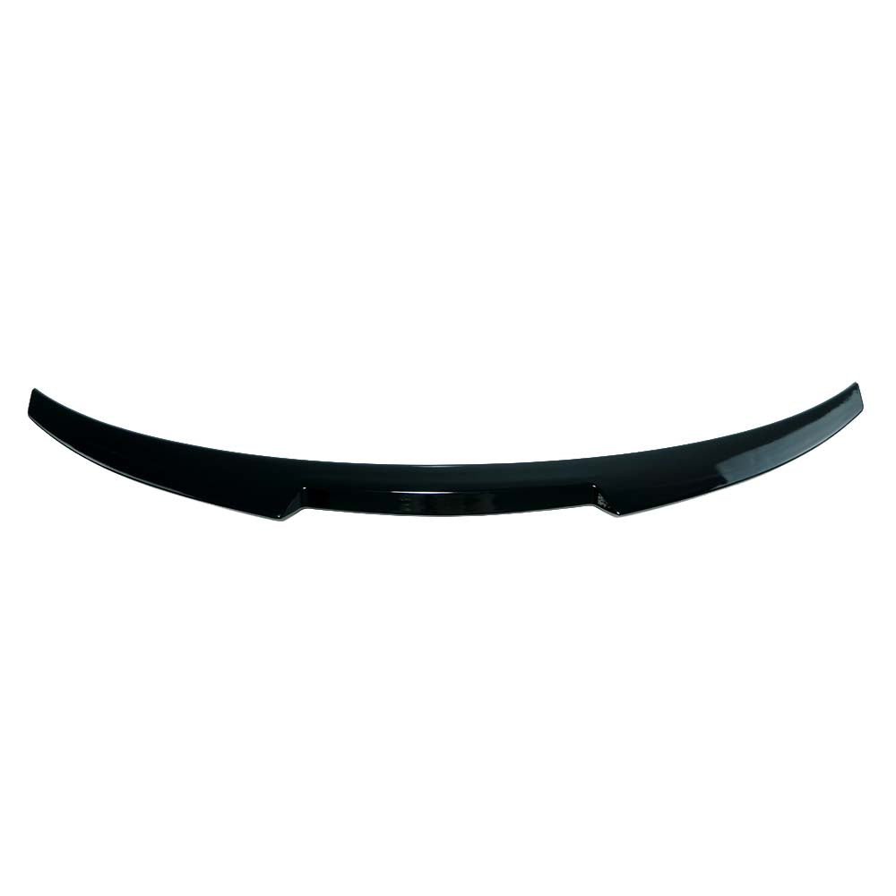 BMW M3 G20 G80 M-Sport spoiler by CT Carbon in glossy black, shown on the vehicle with close-up details.