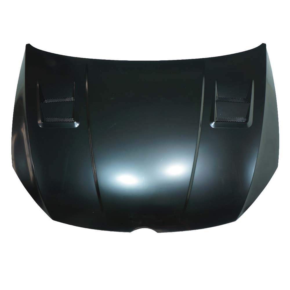 Volkswagen Golf MK7 2012-2020 aluminum bonnet by CT Carbon, showing close-up of the lightweight hood with smooth finish.