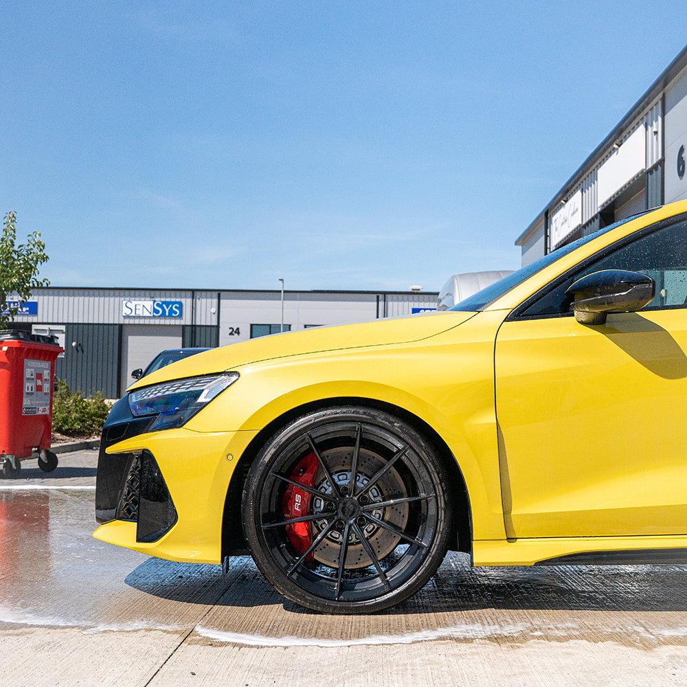 Full view of the CT Carbon RS3 8Y 2025+ facelift Sportback kit in full carbon fiber, showcasing sleek design and high-quality craftsmanship.