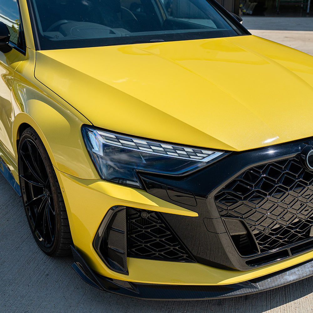 Full view of the CT Carbon RS3 8Y 2025+ facelift Sportback kit featuring full carbon fiber design and aerodynamic enhancements.