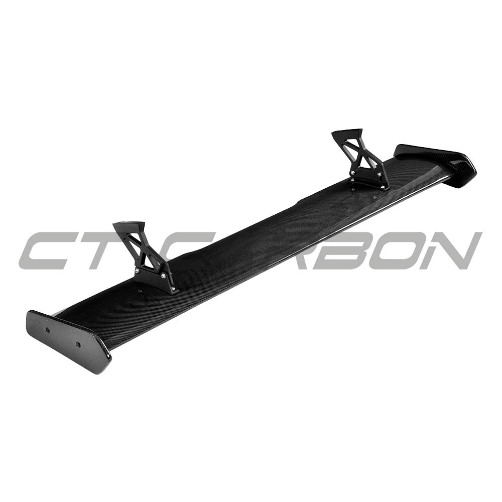 CT Carbon BMW M2/M3/M4 F80/F82/F87 carbon fiber spoiler, V3 model, showcasing sleek aerodynamic design on a sporty vehicle.