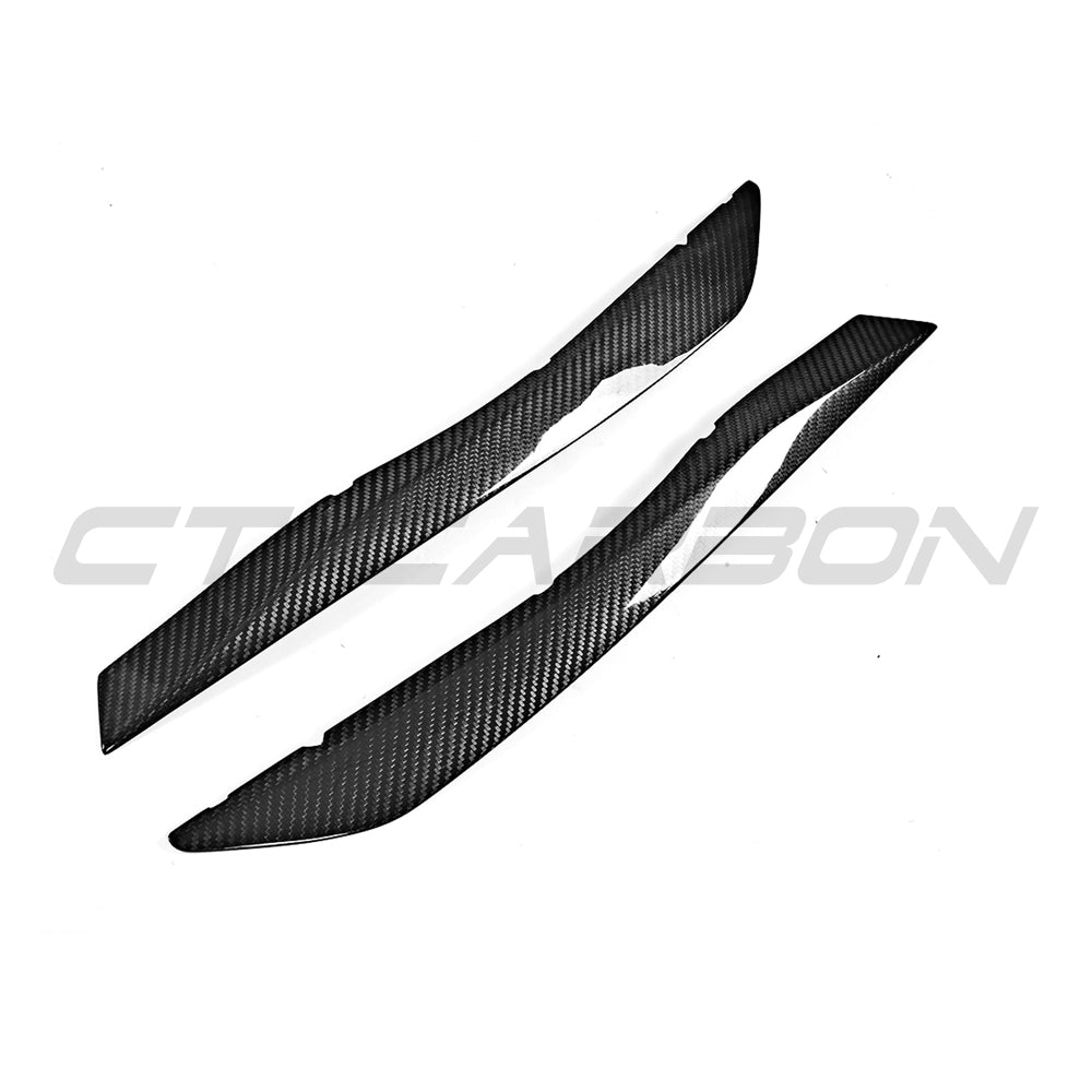 CT Carbon carbon fibre headlight eyebrows for Audi A5/S5/RS5 B9 Coupe 2016-2019 accessory, featuring sleek, textured design.