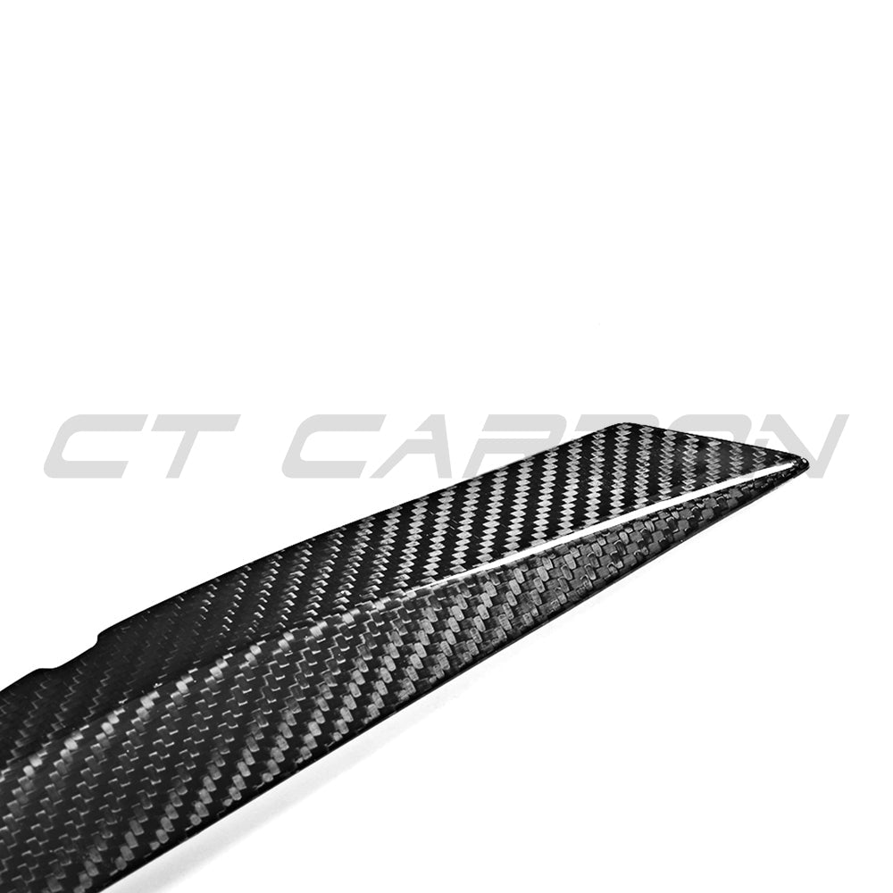 Carbon fibre headlight eyebrows for Audi A5/S5/RS5 B9 coupe, 2016-2019, by CT Carbon, enhances vehicle's front styling.