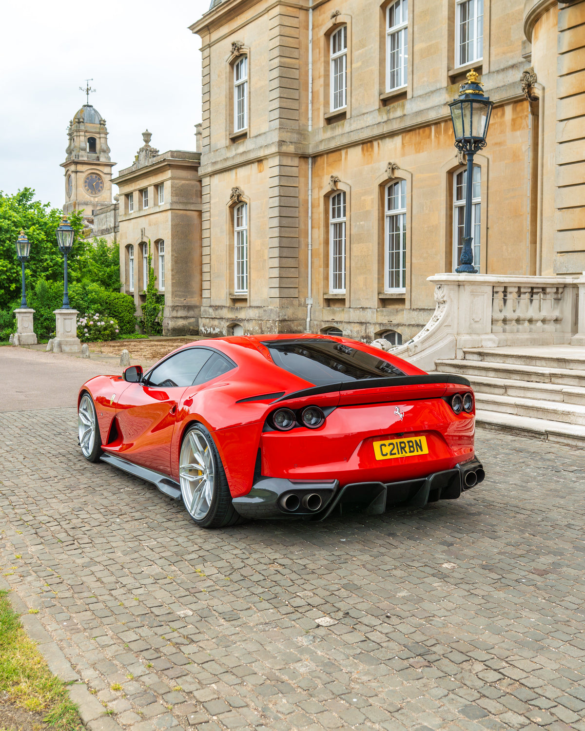 CT Carbon Ferrari 812 Superfast carbon fiber kit V1, showing detailed carbon fiber panels on the high-performance sports car.
