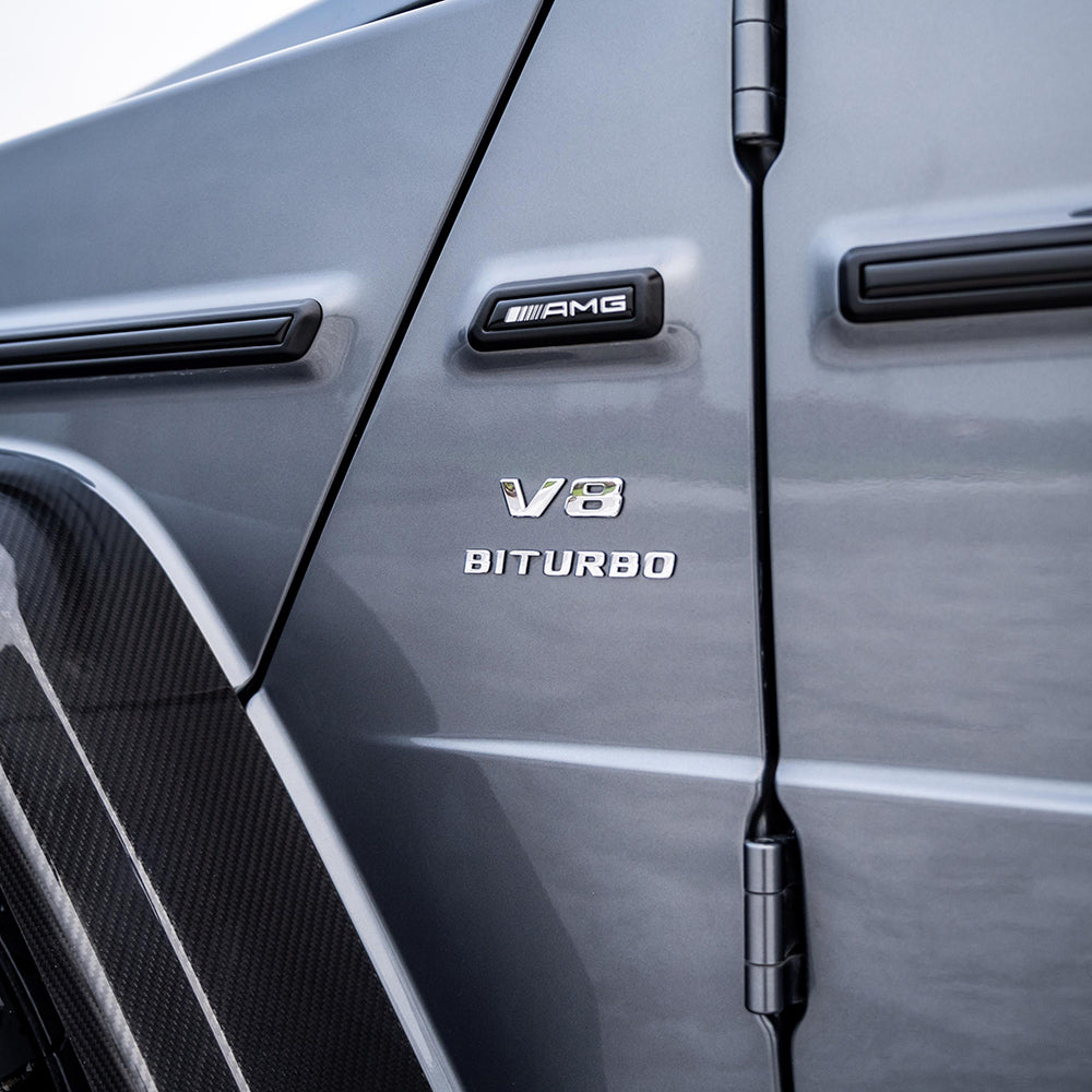 Mercedes-Benz G63 W463 2018-2024 carbon fiber wide arch kit by CT Design, showing the full car with wide arch modifications.