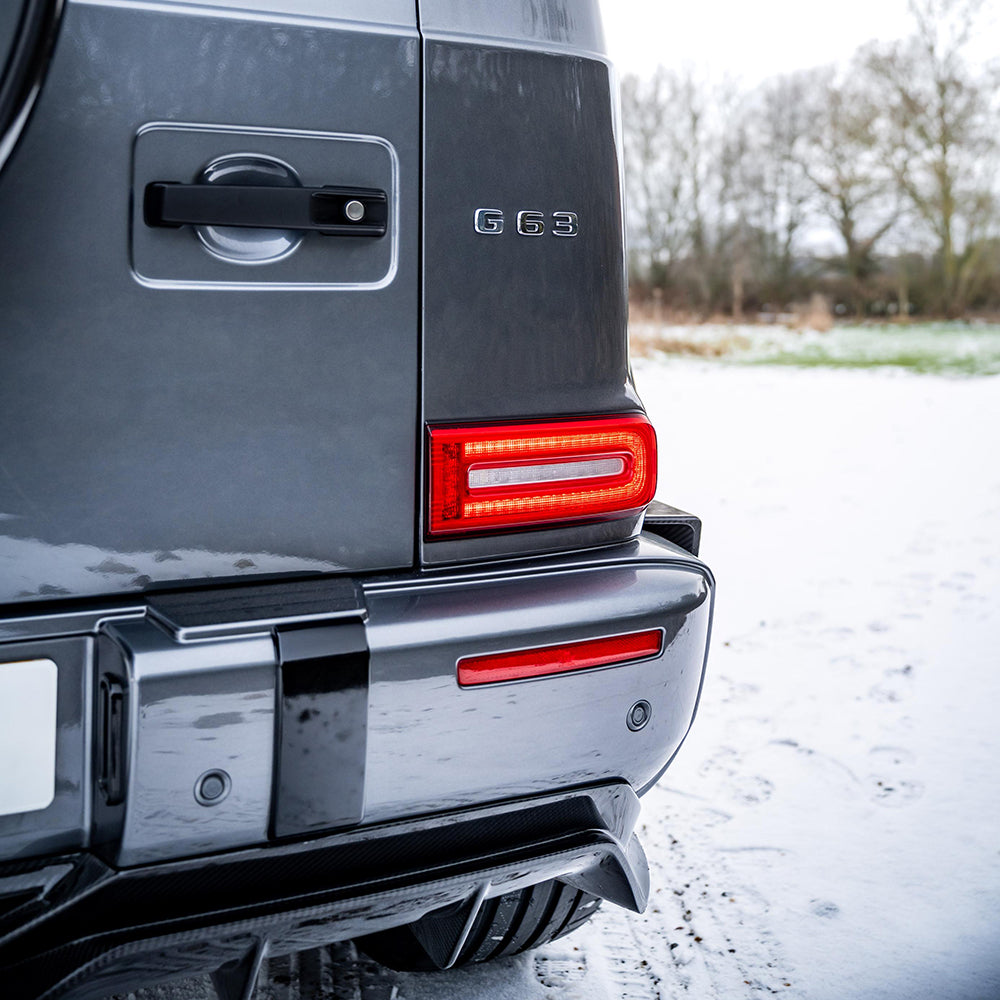 Mercedes-Benz G63 2018-2024 W463 wide arch kit by CT Carbon, featuring full carbon fiber design and wide arch components.