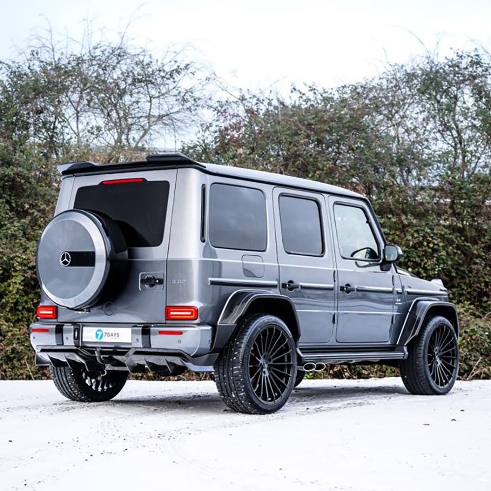 Mercedes-Benz G63 W463 carbon fiber wide arch kit by CT Carbon, full car exterior with wide arch design and lightweight carbon fiber.