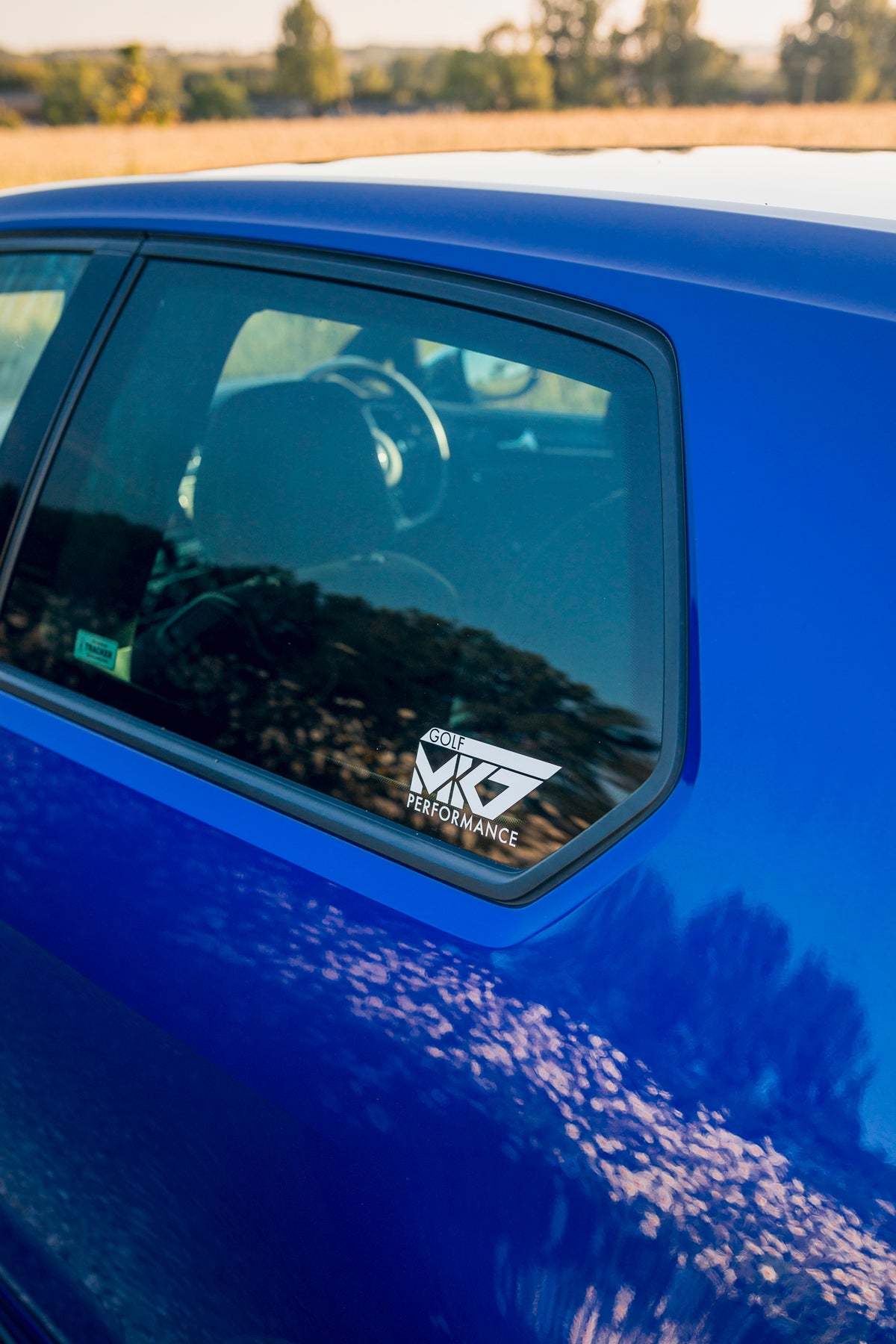 Nineteen72 Performance Golf MK7 sticker with bold design, perfect for customizing golf carts and accessories.