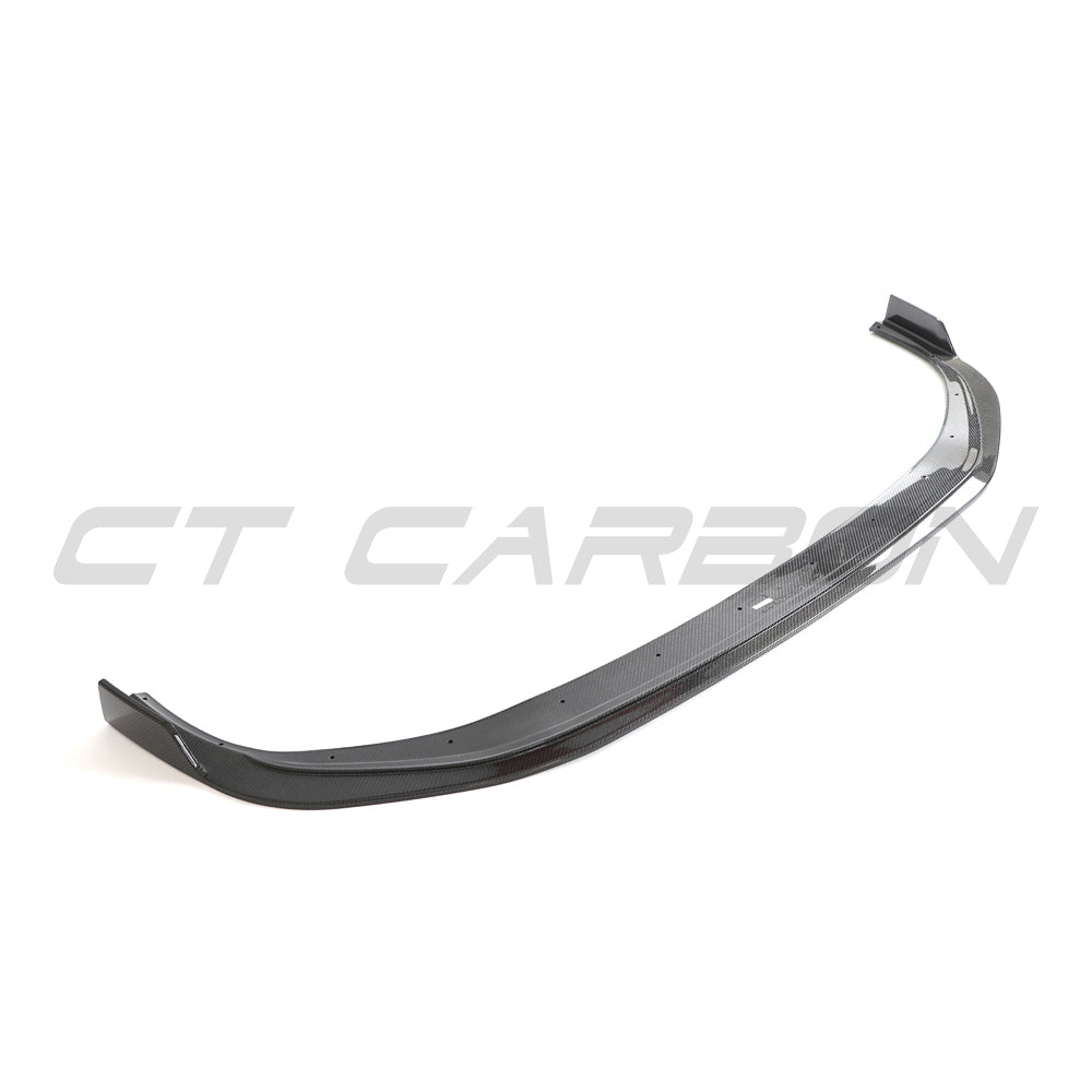 Hyundai i30N front carbon fiber splitter by CT Design, designed for facelift model, enhances aerodynamics and sporty appearance.