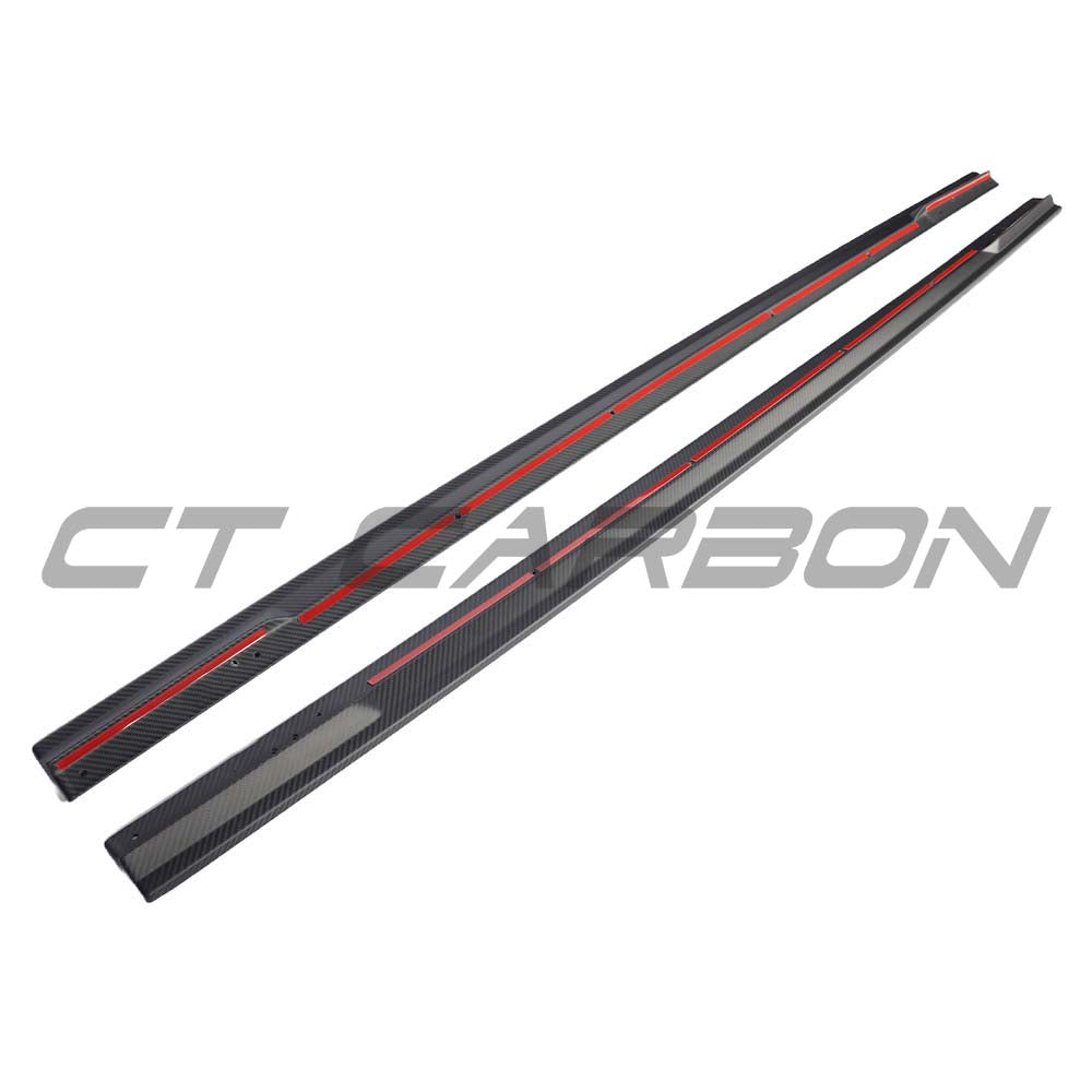 Audi RS6 C8 full matte carbon fiber kit V2 by CT Carbon, featuring detailed close-up of textured carbon fiber components.