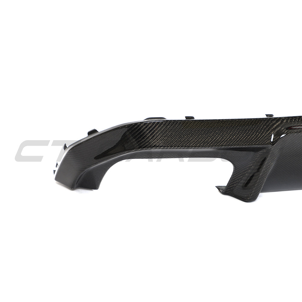 BMW G26 4 Series 2020+ carbon fibre diffuser by CT Carbon, featuring a sleek, aerodynamic design for enhanced vehicle performance.