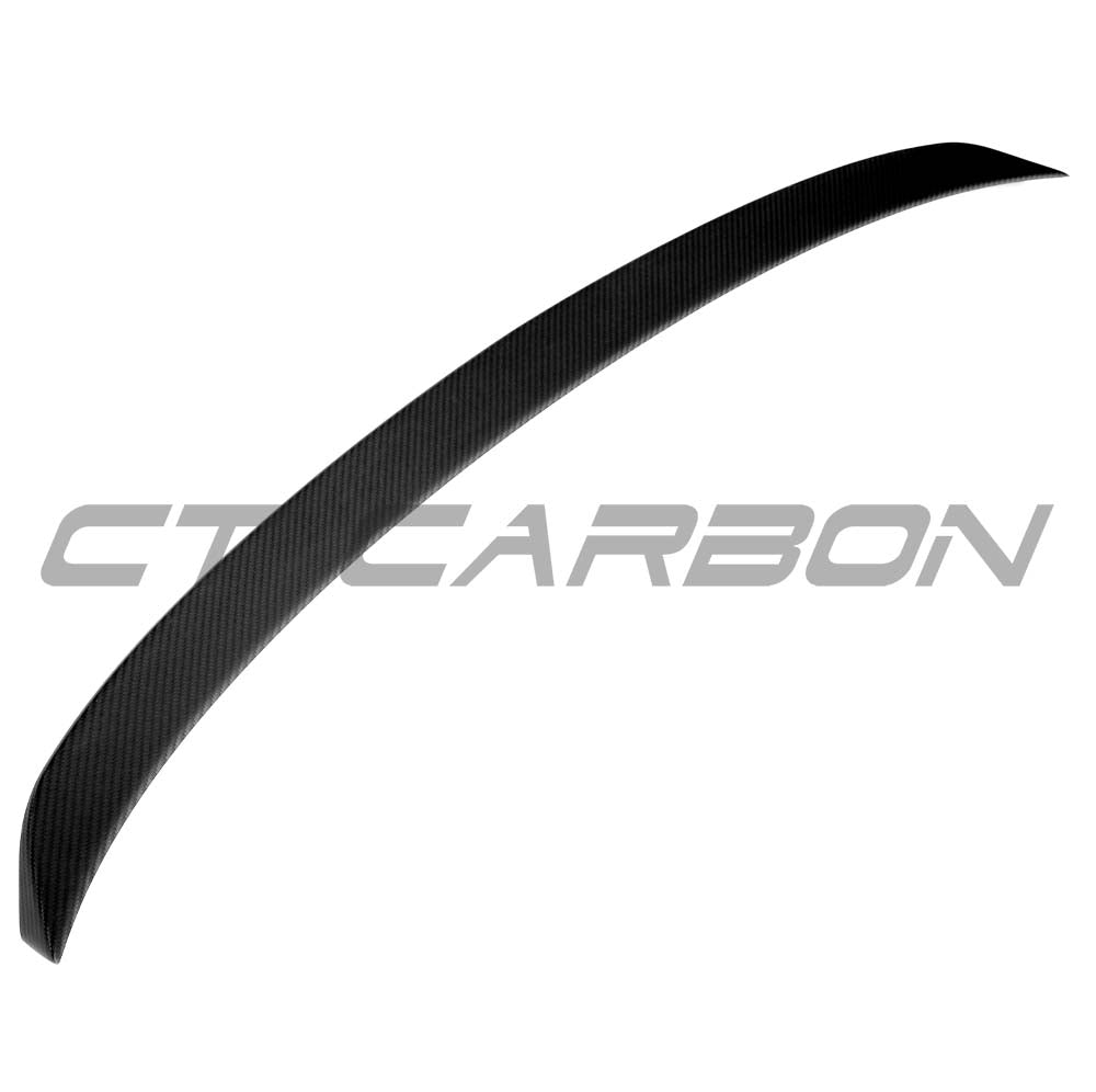 CT Carbon matte dry carbon fiber trunk spoiler for Audi A6/S6/RS6 C8 Avant 2019+ shown installed on the vehicle.