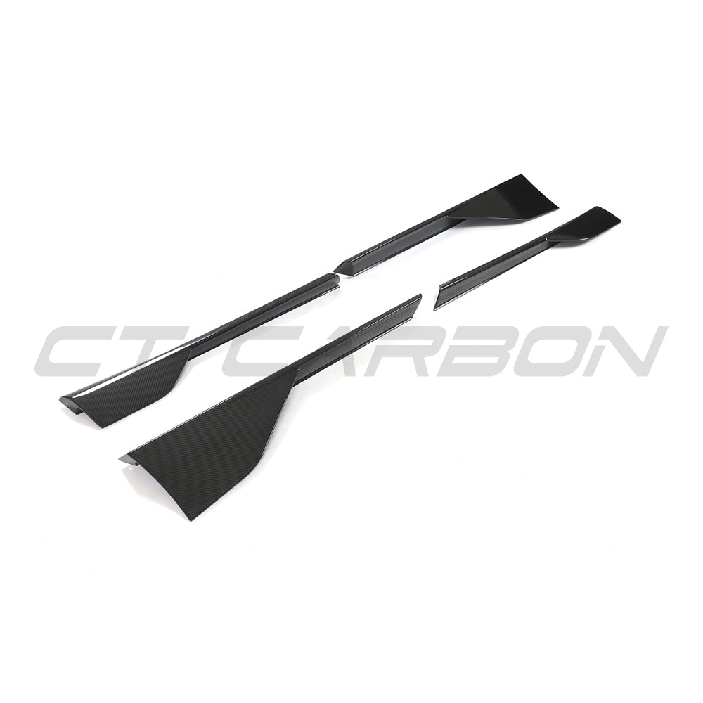 CT Carbon McLaren 570S full carbon fiber kit, showing detailed carbon fiber panels and components on the car.