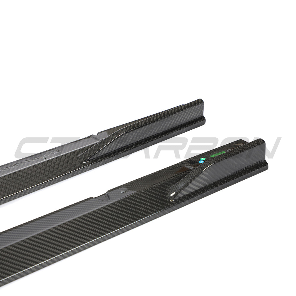 Audi RS3 8Y Sportback full carbon fibre kit by CT Carbon, featuring aerodynamic body components and sleek carbon accents.