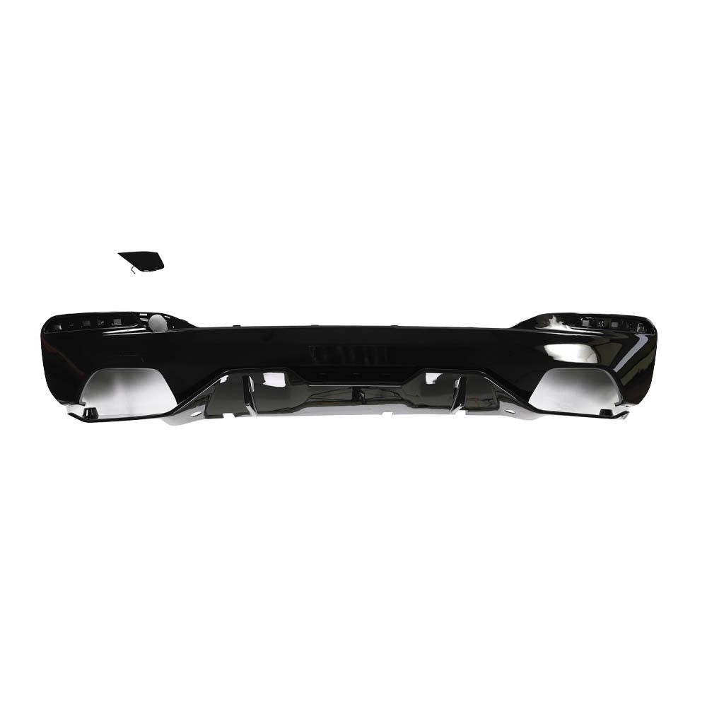 BMW G30 G31 5 Series 2020-2024 LCI CT Carbon gloss black diffuser V1, with aerodynamic design and sleek finish.