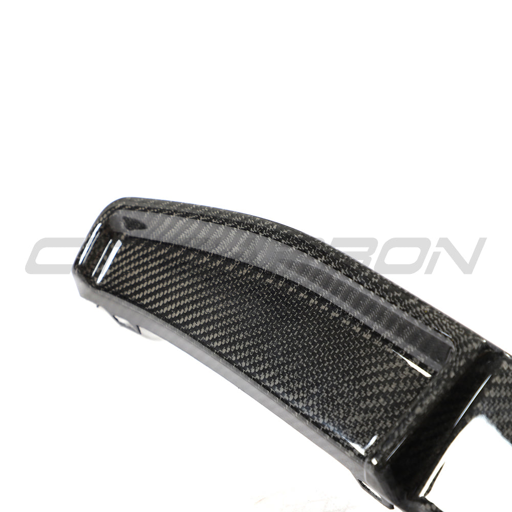 BMW G22 G23 4 Series 2020-2024 CT Carbon lower pre-LCI diffuser V3, showcasing carbon fiber design and sleek aerodynamic details.