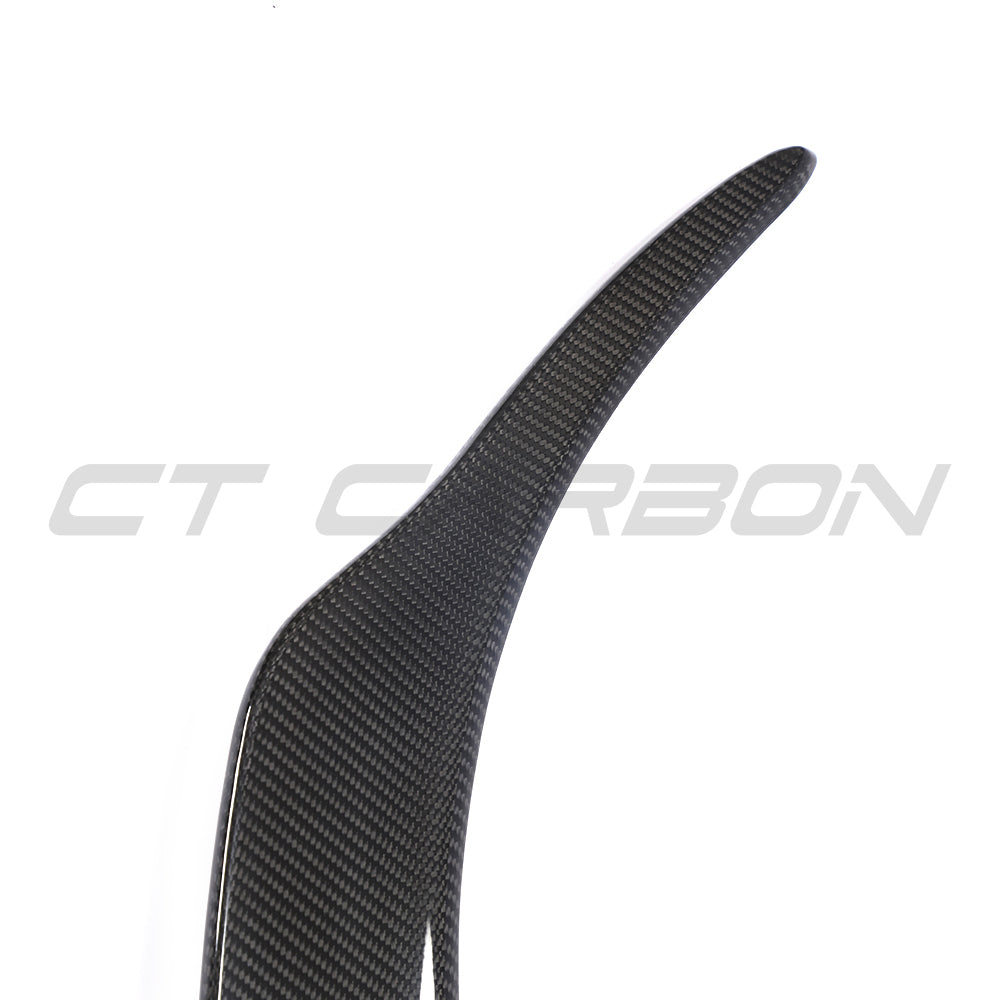 Toyota Supra 2019+ A90 carbon fibre spoiler by CT Carbon, showcasing the sleek, aerodynamic rear spoiler on the sports car.