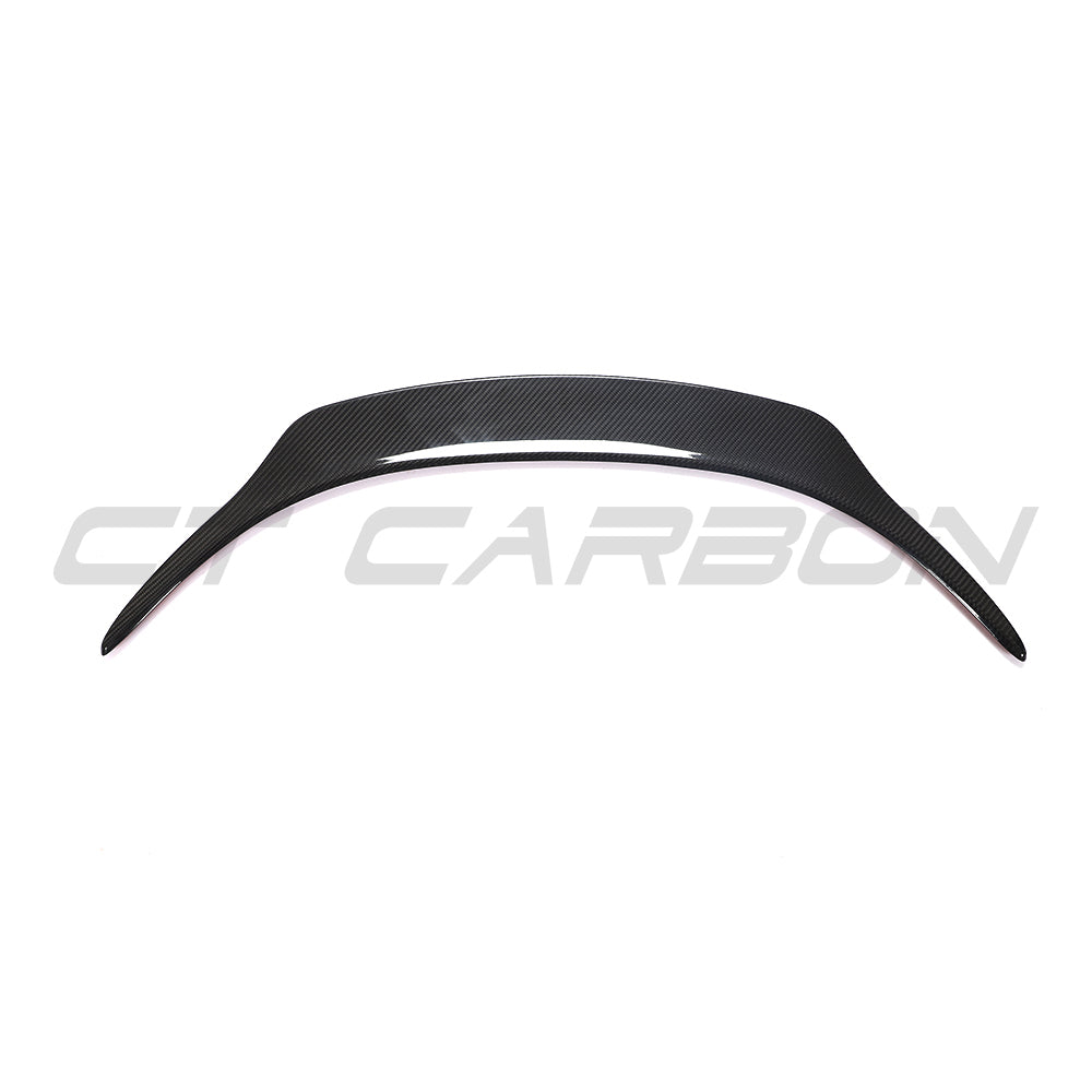 Carbon Fiber spoiler for Toyota Supra 2019+ A90 by CT Carbon, showcasing the sleek, aerodynamic design on the vehicle.