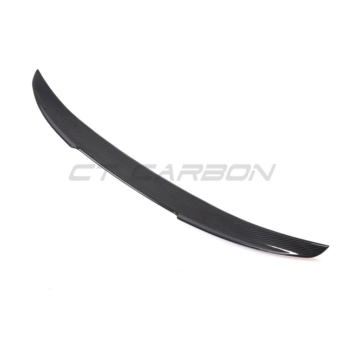 BMW 8 Series and M8 G16/F93 carbon fibre spoiler by CT Carbon installed on the car's rear for aerodynamic enhancement.